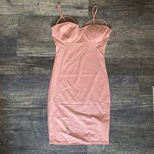 Pink fitted dress